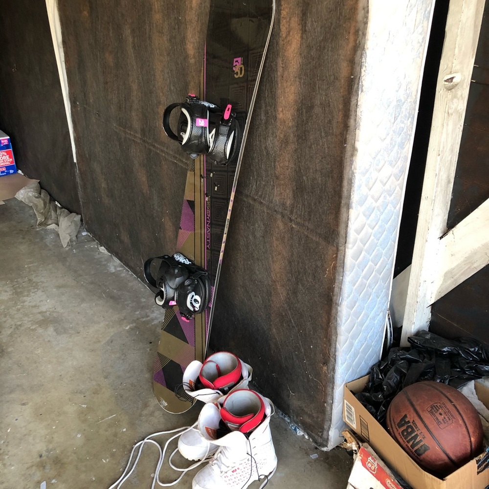 Snowboard and boots